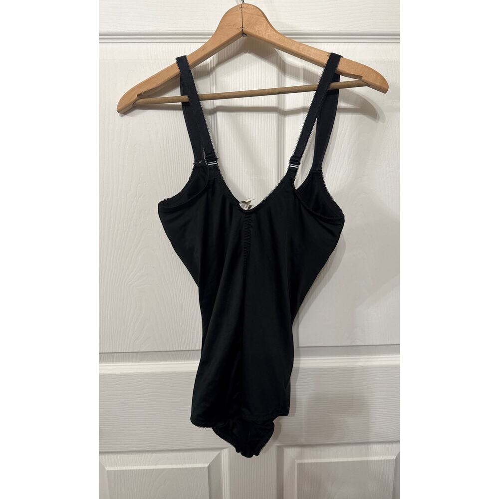 Wacoal 80985 Bodysuede Slimming Shaper Bodysuit Black Underwire Shapewear, 36D - Picture 6 of 6